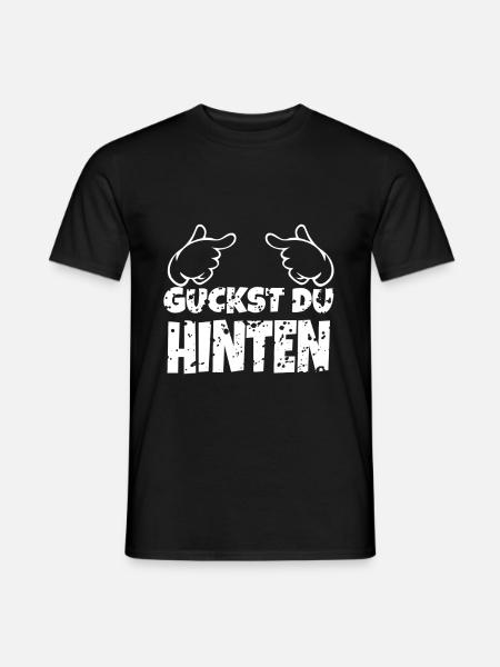 Guckst Du Hinten - Männer T-Shirt - Schwarz