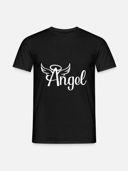 Ange ange avec des ailes - T-shirt homme - noir