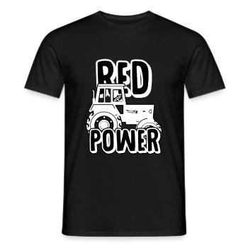 Tractor - Red Power - Men's T-Shirt - black - Front - AI Model Male 178 light (178cm)