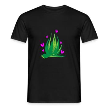 ALOE Vera - Men's T-Shirt - black - Front - AI Model Male 178 light (178cm)