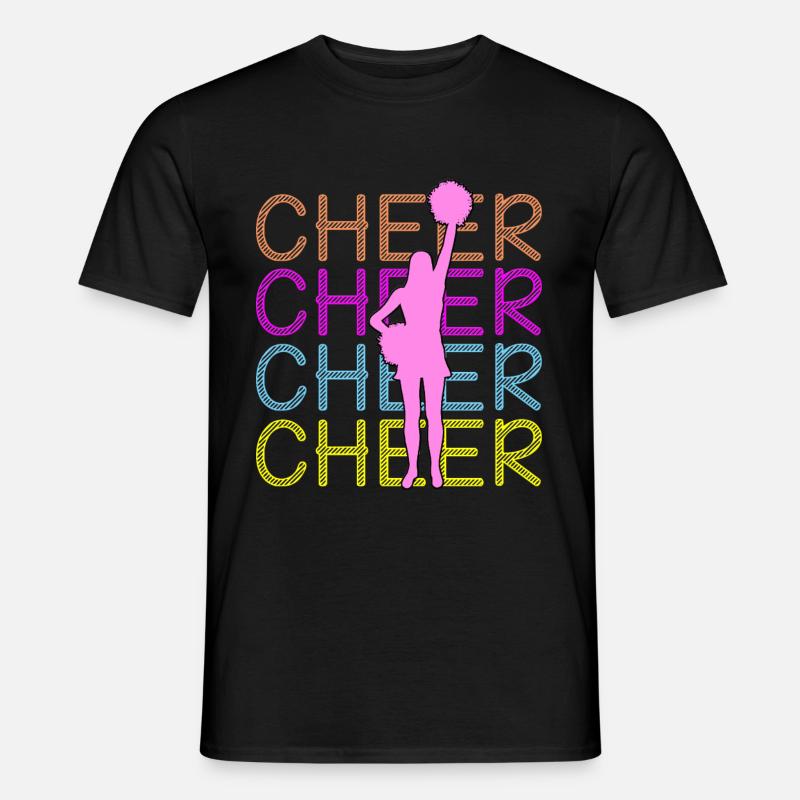 Cheerleading - Cheer Cheer Cheer - Männer T-Shirt - Schwarz