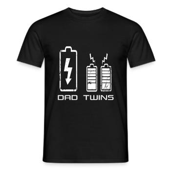 Dad Energy - Twins - Männer T-Shirt - Schwarz - Vorne - AI Model Male 178 light (178cm)
