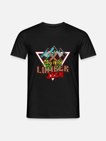 Stay Wild - Lumberjack - Men's T-Shirt - black