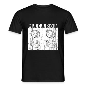 Macaron - T-shirt homme - noir - Devant - AI Model Male 178 light (178cm)
