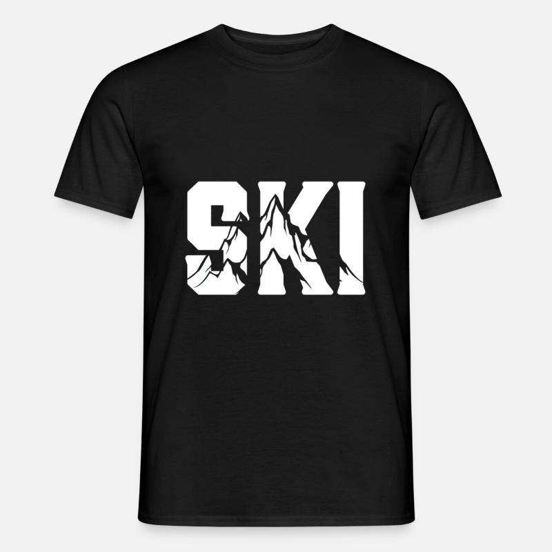 SKI - Männer T-Shirt - Schwarz