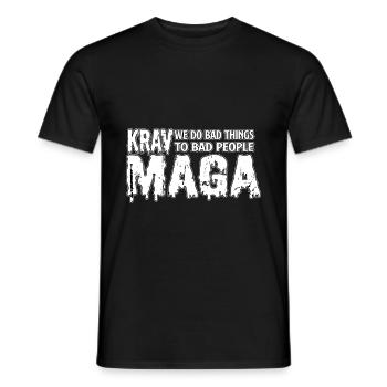 Krav Maga - Men's T-Shirt - black - Front - AI Model Male 178 light (178cm)