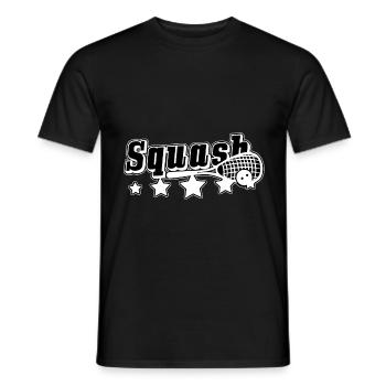 squash - Men's T-Shirt - black - Front - AI Model Male 178 light (178cm)