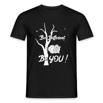 Soyez différent - soyez vous - T-shirt homme - noir - Devant - AI Model Male 178 light (178cm)
