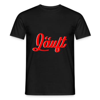 Läuft - Männer T-Shirt - Schwarz - Vorne - AI Model Male 178 light (178cm)