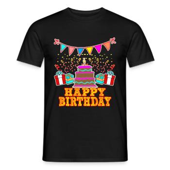 Joyeux anniversaire - T-shirt homme - noir - Devant - AI Model Male 178 light (178cm)