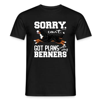 Bernese Berner Plans 2 - Men's T-Shirt - black - Front - AI Model Male 178 light (178cm)