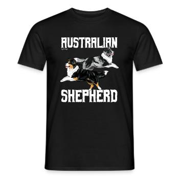Aussie Double - Men's T-Shirt - black - Front - AI Model Male 178 light (178cm)