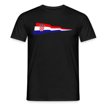 Croatie Hrvatska drapeau drapeau Hrvate Domovina - T-shirt homme - noir - Devant - AI Model Male 178 light (178cm)