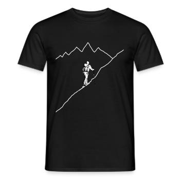 Up Line - Men's T-Shirt - black - Front - AI Model Male 178 light (178cm)