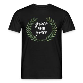 Grace upon Grace - Grace for mercy gift - Men's T-Shirt - black - Front - AI Model Male 178 light (178cm)