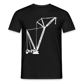 Caterpillar crane crawler crane - Men's T-Shirt - black - Front - AI Model Male 178 light (178cm)