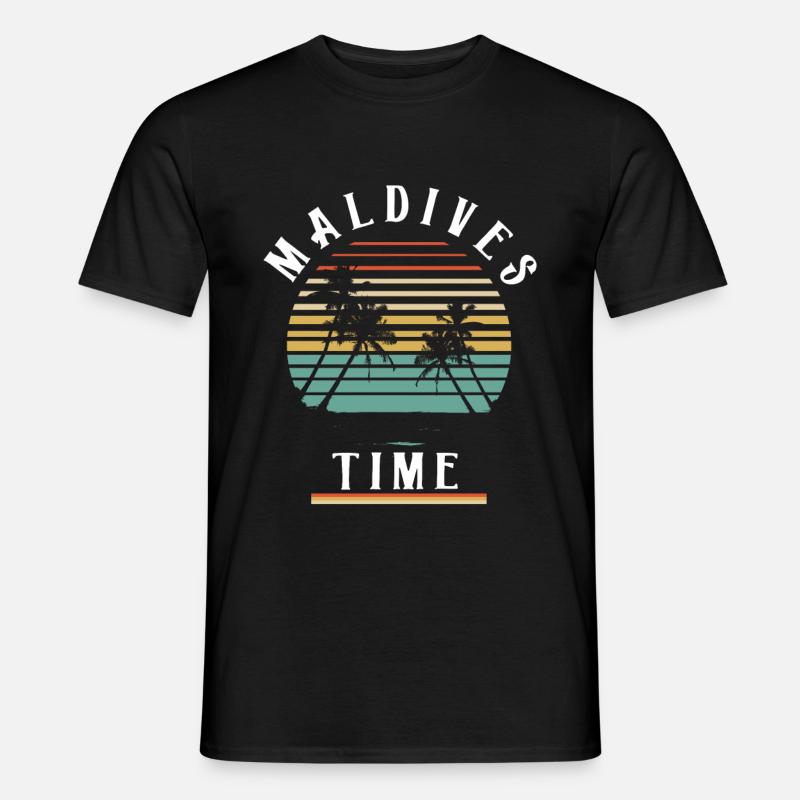 MALDIVES TIME - Männer T-Shirt - Schwarz