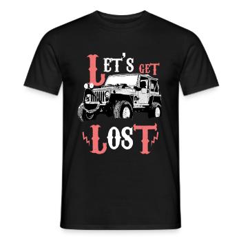lets get lost - T-shirt homme - noir - Devant - AI Model Male 178 light (178cm)