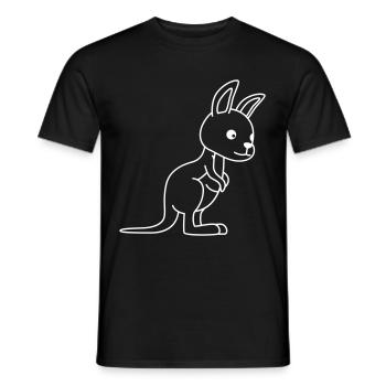Kangaroo Comic - Männer T-Shirt - Schwarz - Vorne - AI Model Male 178 light (178cm)