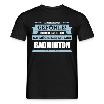 Lustiger Badminton Spruch - Männer T-Shirt - Schwarz - Vorne - AI Model Male 178 light (178cm)