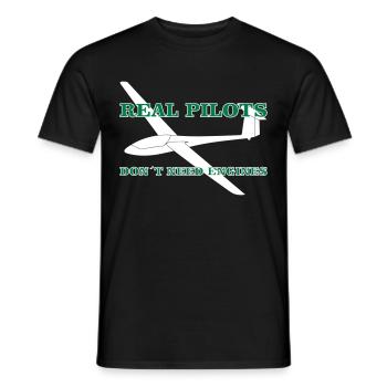 Gliders fly - Men's T-Shirt - black - Front - AI Model Male 178 light (178cm)