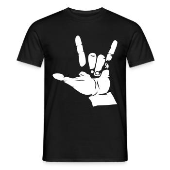 Rock Hand - T-shirt homme - noir - Devant - AI Model Male 178 light (178cm)