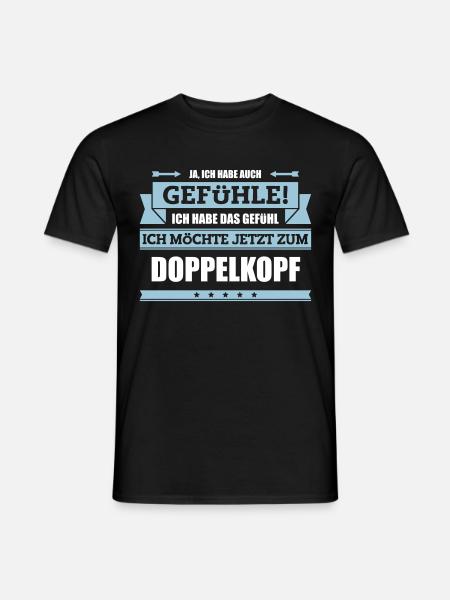 Lustiger Doppelkopf Spruch - Männer T-Shirt - Schwarz