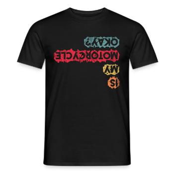 Gibt Wichtigeres Bobber Motorradfahrer Motorrad - Männer T-Shirt - Schwarz - Vorne - AI Model Male 178 light (178cm)