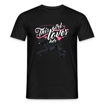 Bouvier Girl - Men's T-Shirt - black - Front - AI Model Male 178 light (178cm)