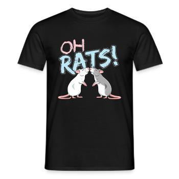 Oh Rats! - Men's T-Shirt - black - Front - AI Model Male 178 light (178cm)