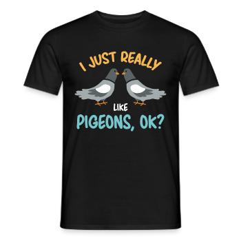 Pigeons Pigeons Pigeon Lovers Gift - Men's T-Shirt - black - Front - AI Model Male 178 light (178cm)