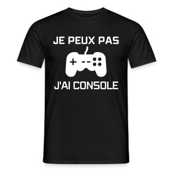 JE PEUX PAS J'AI CONSOLE - T-shirt homme - noir - Devant - AI Model Male 178 light (178cm)