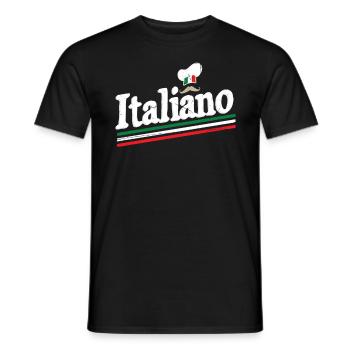 Italie Italien Italiano - T-shirt homme - noir - Devant - AI Model Male 178 light (178cm)