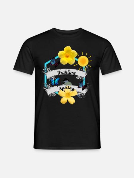 Frühling Spring - Männer T-Shirt - Schwarz