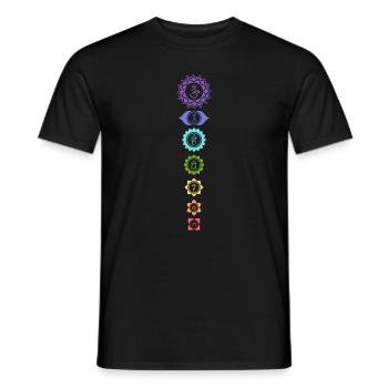 Reiki -Meister Ganzheitlicher Spiritueller Chakra - Männer T-Shirt - Schwarz - Vorne - AI Model Male 178 light (178cm)