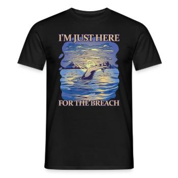 Whale Watcher Saying Whale Fans Humpback Whales - Men's T-Shirt - black - Front - AI Model Male 178 light (178cm)