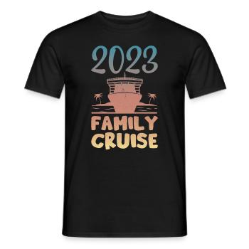 Croisières en famille - T-shirt homme - noir - Devant - AI Model Male 178 light (178cm)