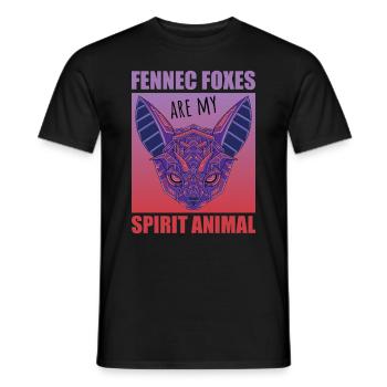Cute Desert Fox Gift for Girls Kids - Men's T-Shirt - black - Front - AI Model Male 178 light (178cm)