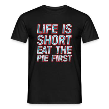 Serveuse au bar du restaurant - T-shirt homme - noir - Devant - AI Model Male 178 light (178cm)