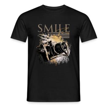 Smile for me (2) - Men's T-Shirt - black - Front - AI Model Male 178 light (178cm)