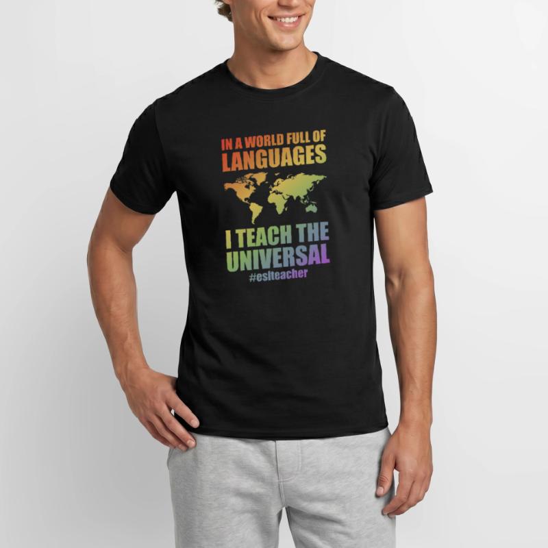 Enseignant d’anglais langue seconde |Langue anglaise |Pour les enseignants d’anglais langue seconde T-shirt homme