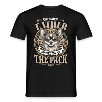 Chihuahua Herrchen Hunde Papa - Männer T-Shirt - Schwarz - Vorne - AI Model Male 178 light (178cm)