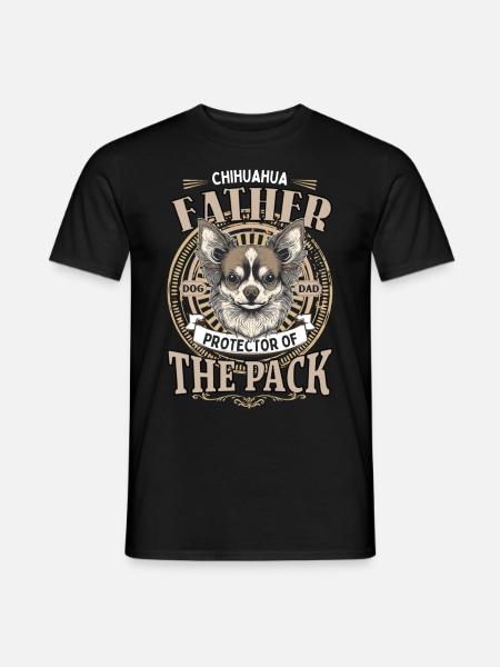 Chihuahua Herrchen Hunde Papa - Männer T-Shirt - Schwarz