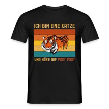 Tiger Retro Design - Spruch - Männer T-Shirt - Schwarz - Vorne - AI Model Male 178 light (178cm)