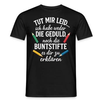 Je suis désolé, je n’ai pas la patience - T-shirt homme - noir - Devant - AI Model Male 178 light (178cm)