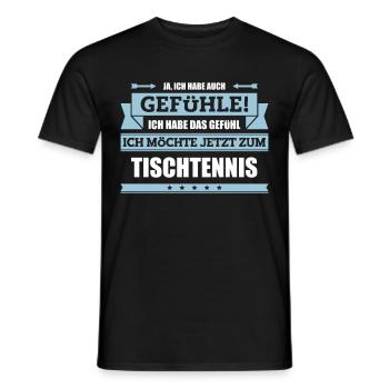 Lustiger Tischtennis Spruch - Männer T-Shirt - Schwarz - Vorne - AI Model Male 178 light (178cm)
