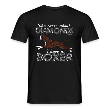 Boxer Diamonds 6 - Men's T-Shirt - black - Front - AI Model Male 178 light (178cm)