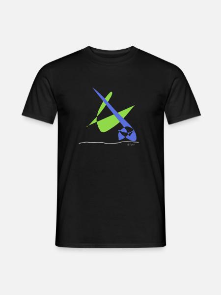 Line color - Men's T-Shirt - black