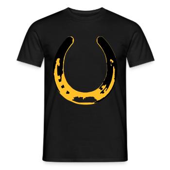 1 fer à cheval 2C XL - T-shirt homme - noir - Devant - AI Model Male 178 light (178cm)