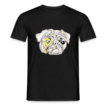 Chien - T-shirt homme - noir - Devant - AI Model Male 178 light (178cm)